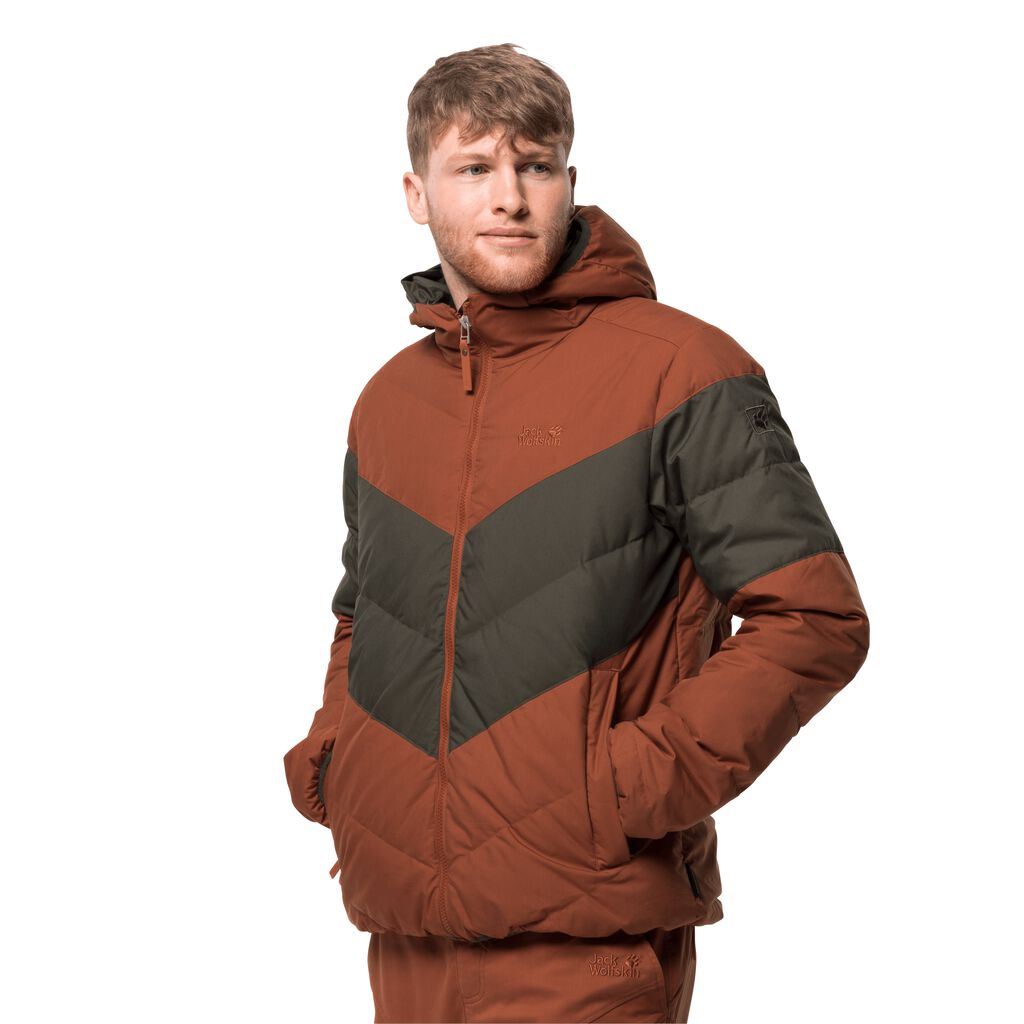 Jack Wolfskin BARROW BAY πουπουλενια μπουφαν ανδρικα χαλκός | GR9291726